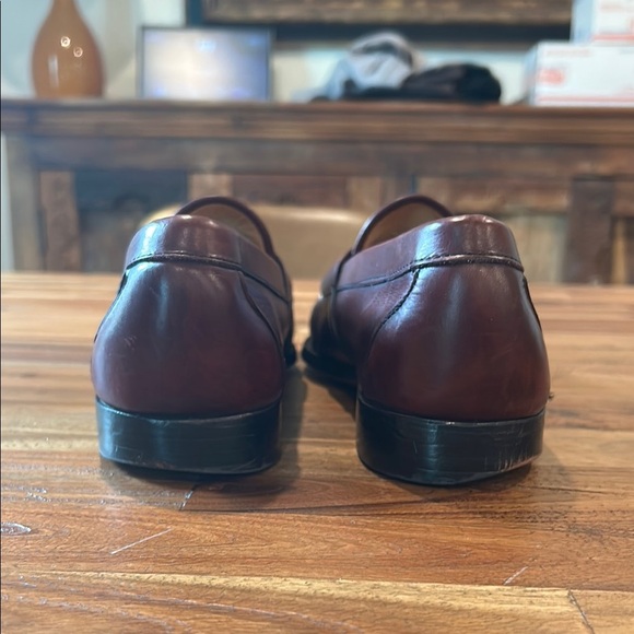 Allen Edmonds Burgundy Leather Slip-Ons - Picture 6 of 12